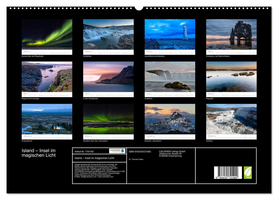 Island – Insel im magischen Licht (CALVENDO Premium Wandkalender 2025)