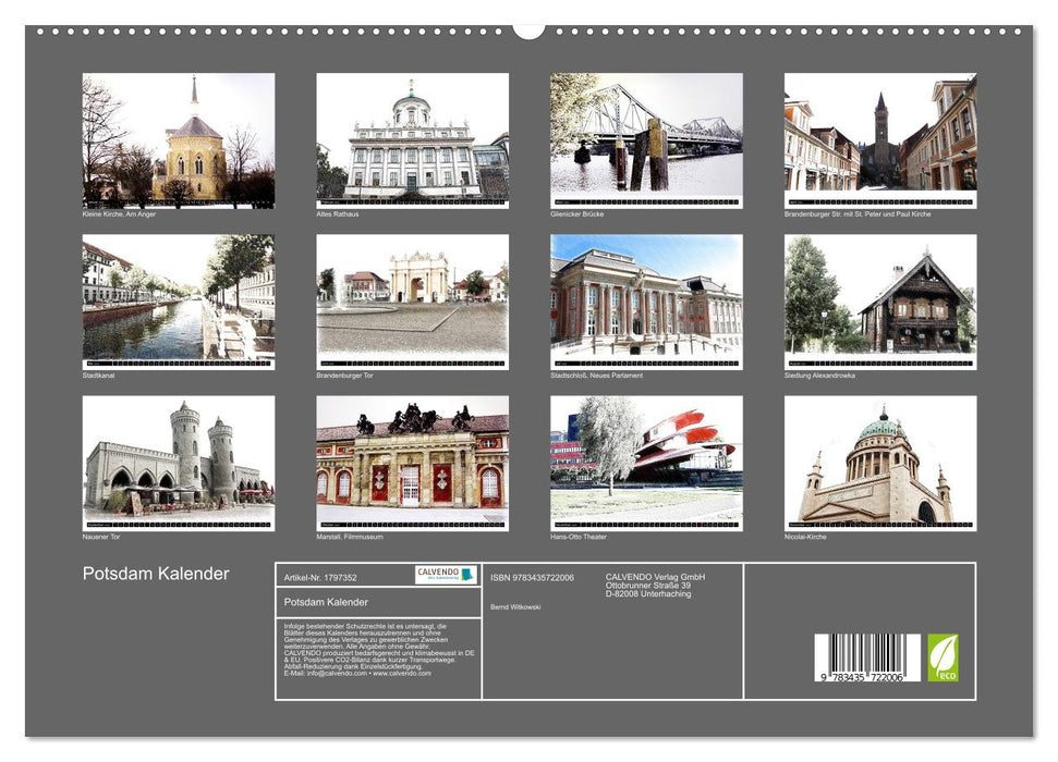 Potsdam Kalender (CALVENDO Premium Wandkalender 2025)