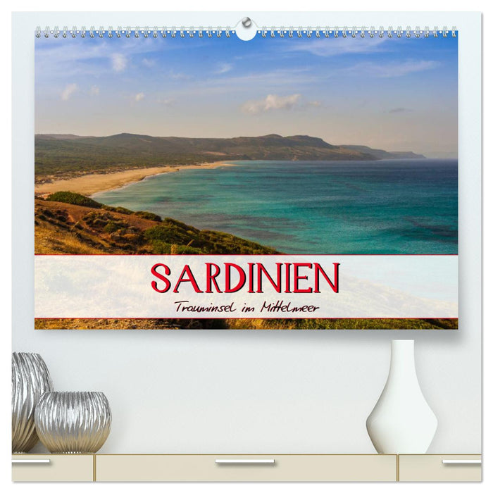 Sardinien Panoramakalender / CH-Version (CALVENDO Premium Wandkalender 2025)