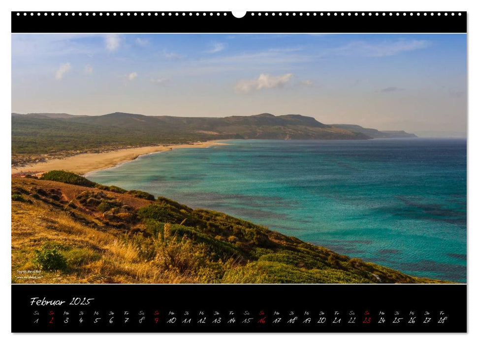 Sardinien Panoramakalender / CH-Version (CALVENDO Premium Wandkalender 2025)