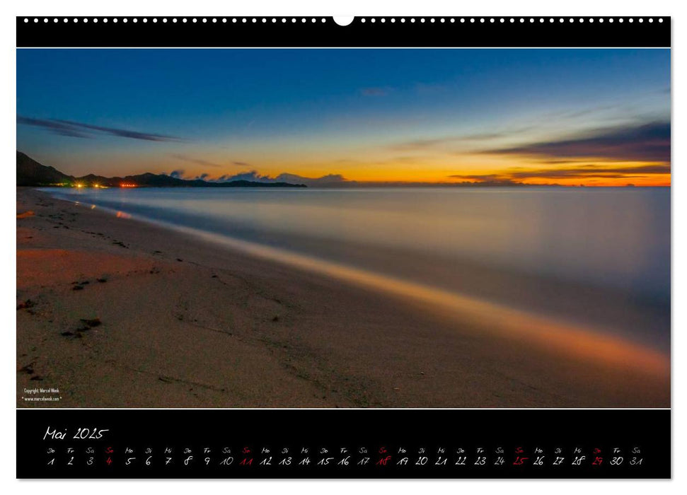 Sardinien Panoramakalender / CH-Version (CALVENDO Premium Wandkalender 2025)