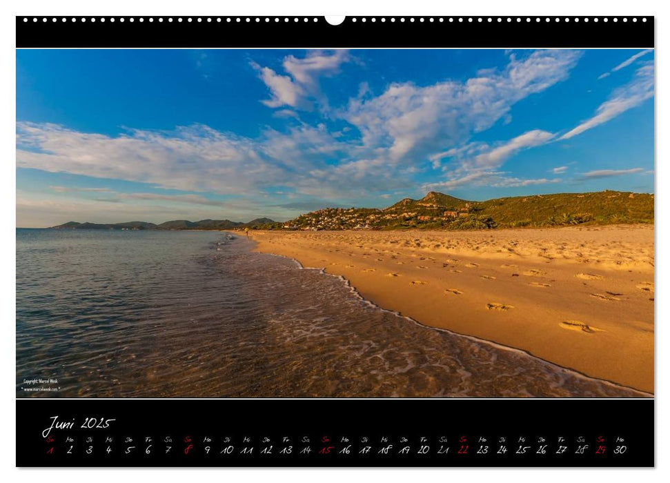 Sardinien Panoramakalender / CH-Version (CALVENDO Premium Wandkalender 2025)