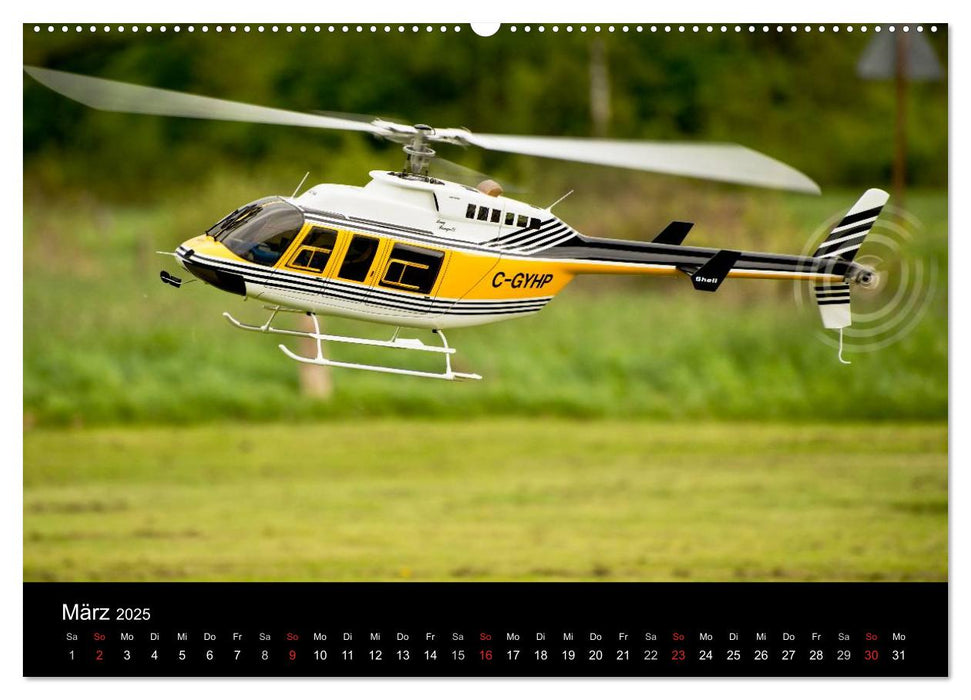 Modellhubschrauber / CH-Version (CALVENDO Premium Wandkalender 2025)