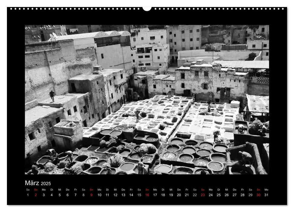 Marokko - Nostalgie in schwarz-weiss (CALVENDO Wandkalender 2025)