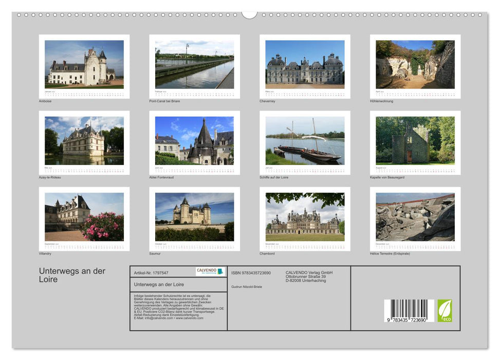 Unterwegs an der Loire (CALVENDO Premium Wandkalender 2025)