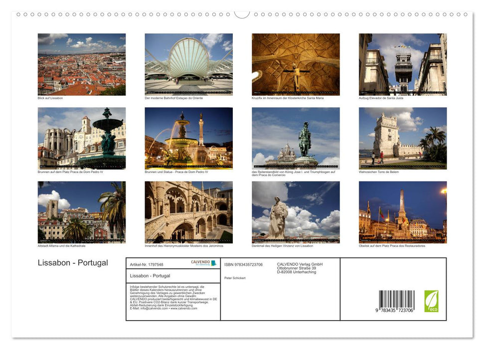 Lissabon - Portugal (CALVENDO Premium Wandkalender 2025)