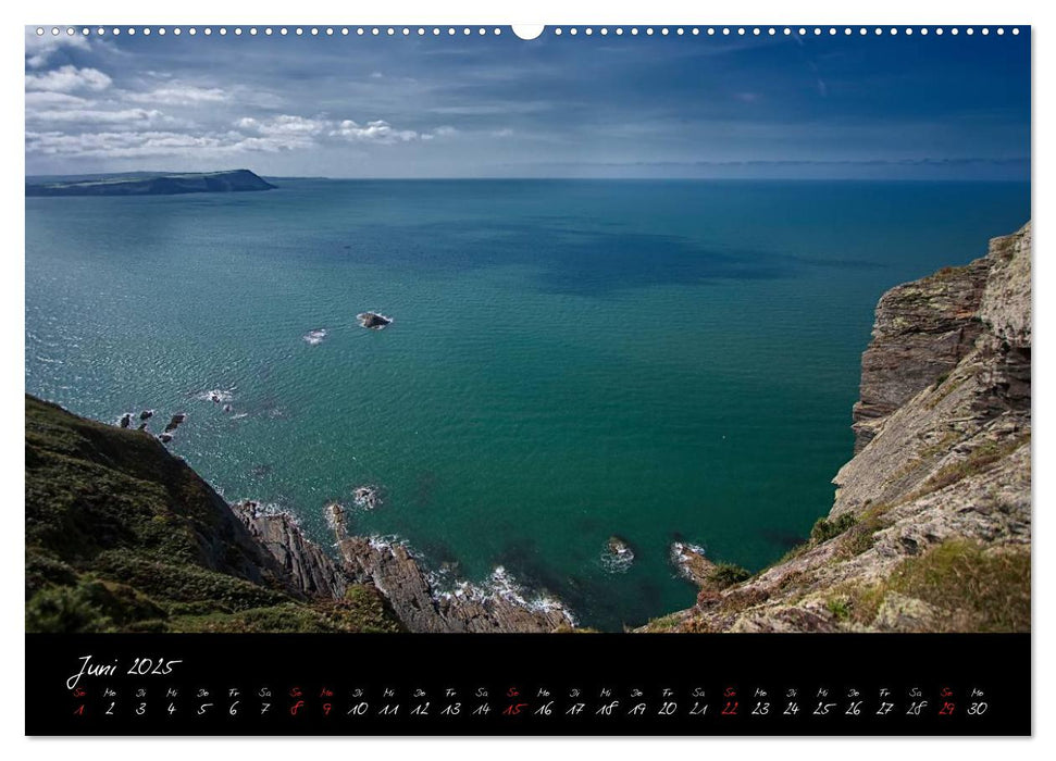 Wales - Pembrokeshire Coast Path (CALVENDO Premium Wandkalender 2025)