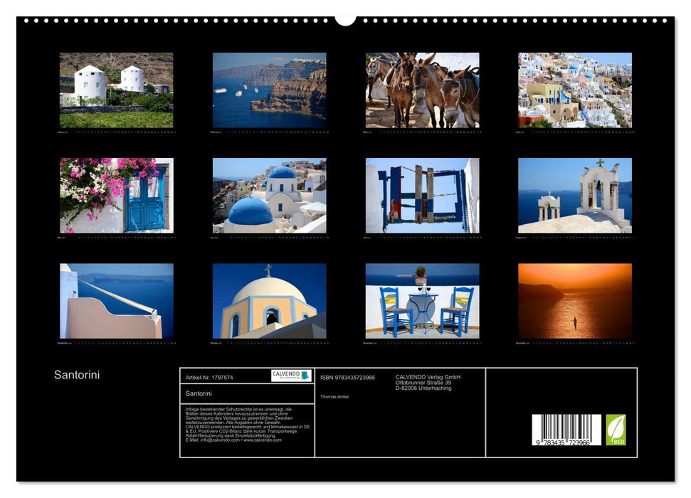 Santorini (CALVENDO Premium Wandkalender 2025)