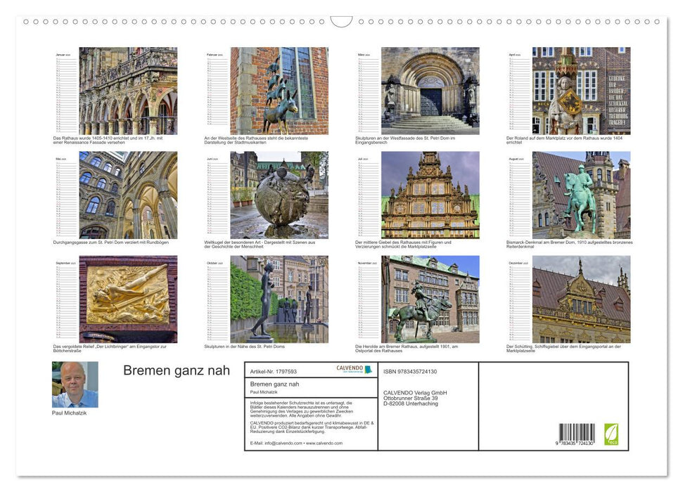 Bremen ganz nah (CALVENDO Wandkalender 2025)