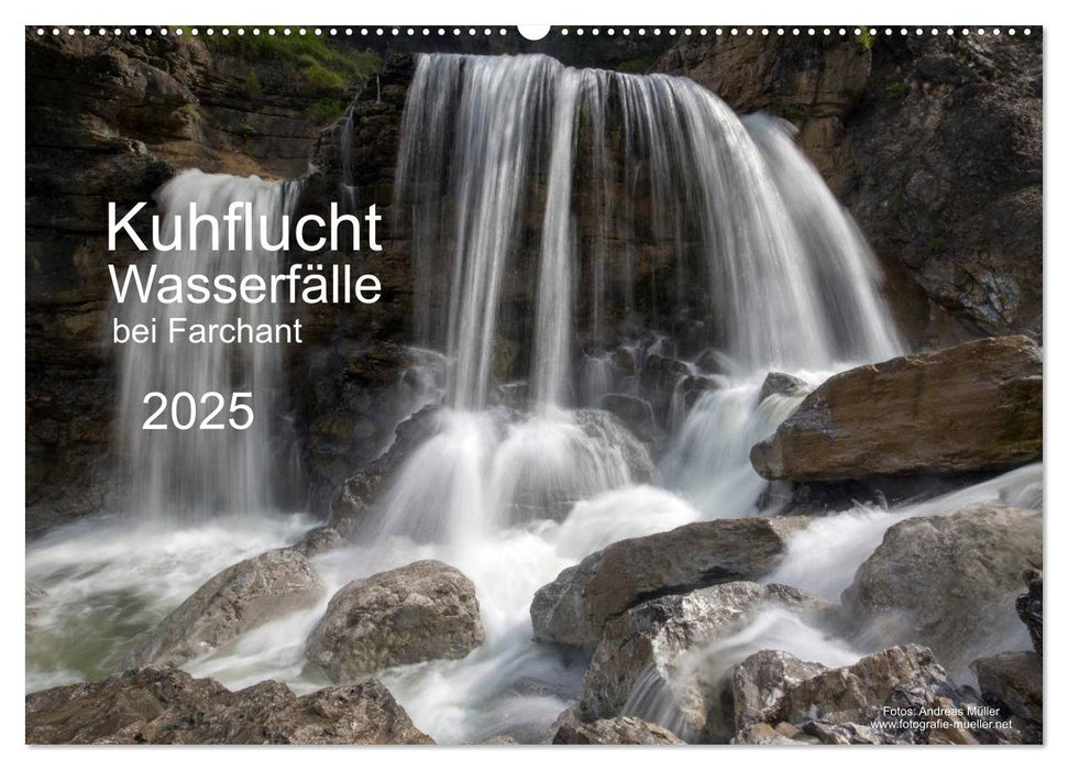 Kuhflucht Wasserfälle bei Farchant (CALVENDO Wandkalender 2025)