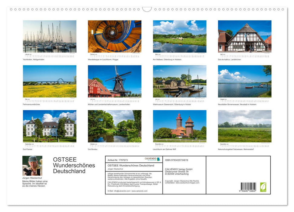 OSTSEE Wunderschönes Deutschland (CALVENDO Wandkalender 2025)