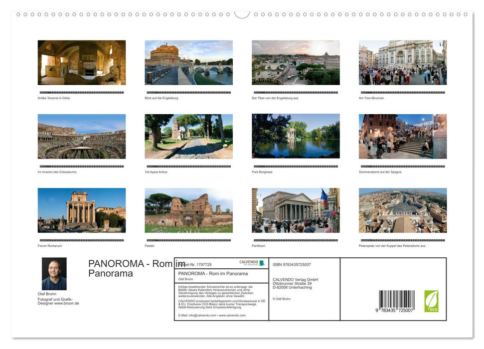 PANOROMA - Rom im Panorama (CALVENDO Premium Wandkalender 2025)