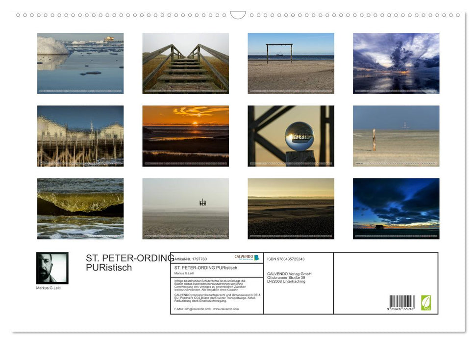 ST. PETER-ORDING PURistisch (CALVENDO Wandkalender 2025)