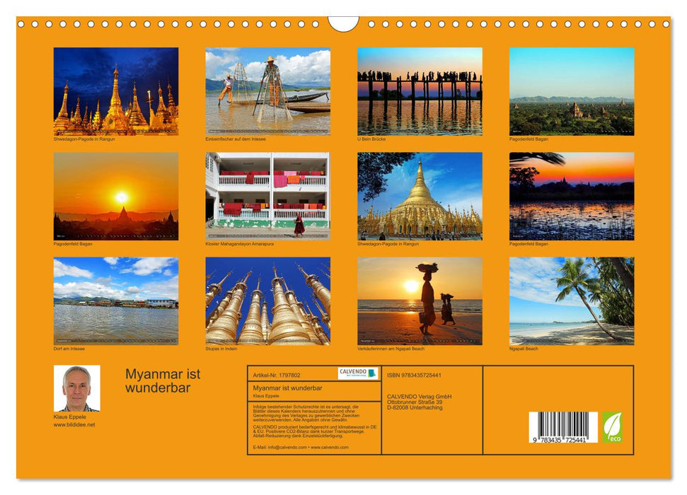 Myanmar ist wunderbar (CALVENDO Wandkalender 2025)