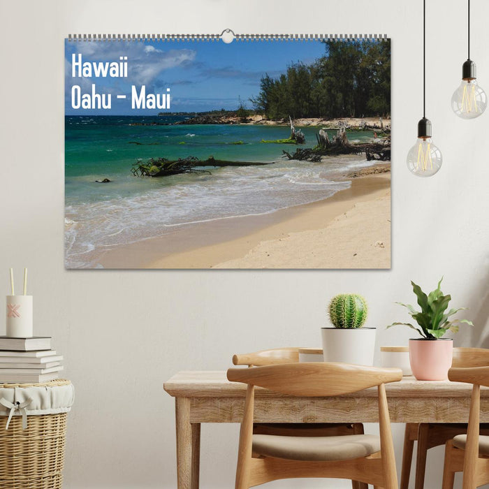 Hawaii - Oahu - Maui (CALVENDO Wandkalender 2025)