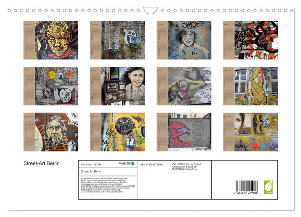 Street-Art Berlin (CALVENDO Wandkalender 2025)