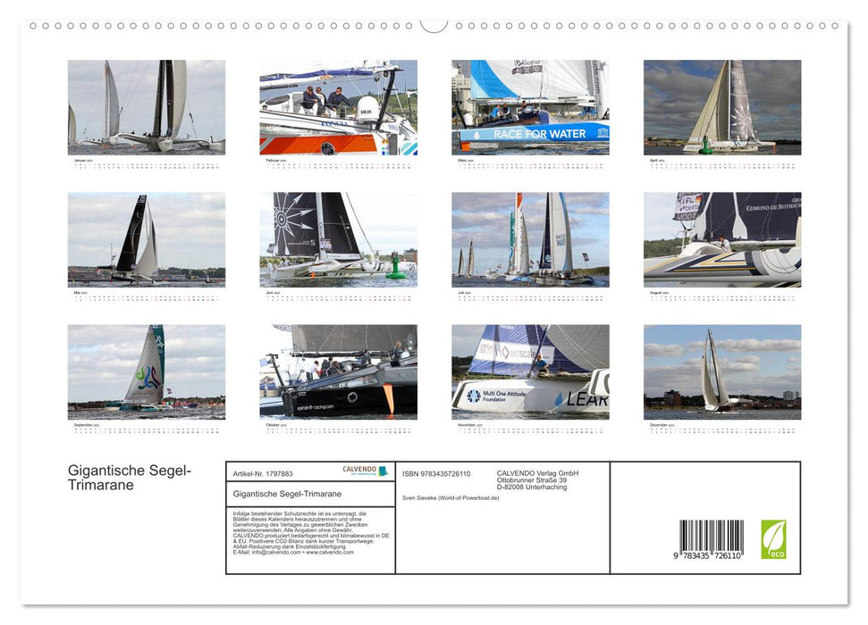 Gigantische Segel-Trimarane (CALVENDO Premium Wandkalender 2025)