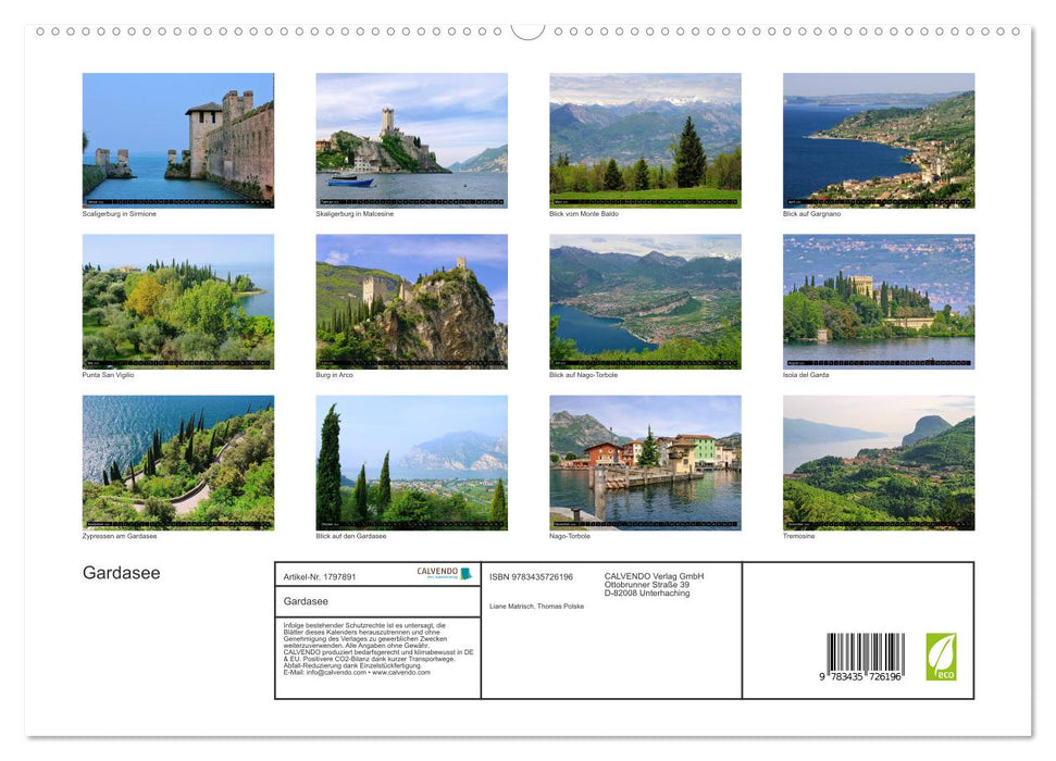 Gardasee (CALVENDO Premium Wandkalender 2025)