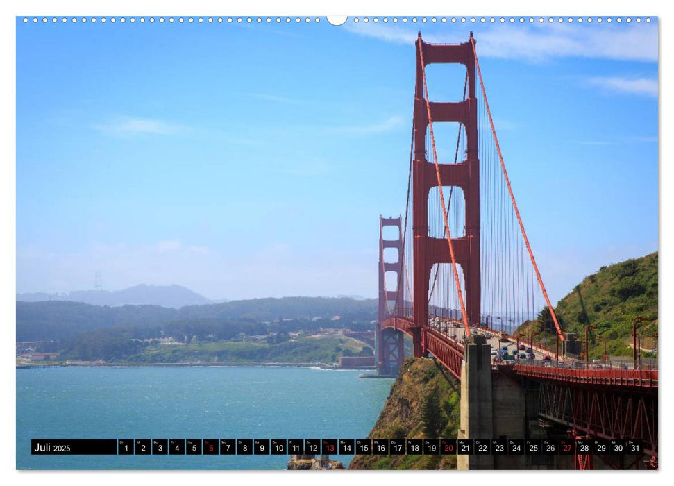 Golden Gate Bridge (CALVENDO Premium Wandkalender 2025)