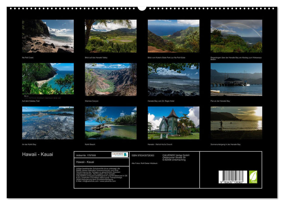 Hawaii - Kauai (CALVENDO Premium Wandkalender 2025)