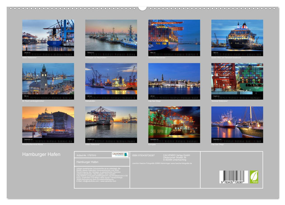 Hamburger Hafen (CALVENDO Premium Wandkalender 2025)