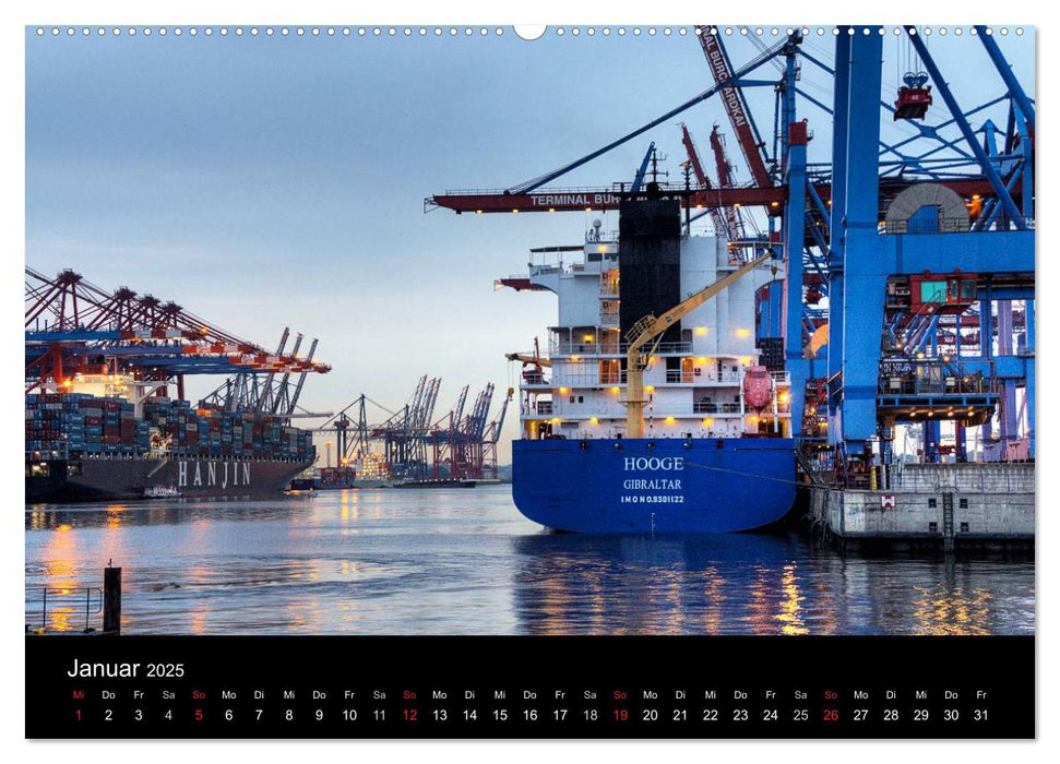 Hamburger Hafen (CALVENDO Premium Wandkalender 2025)