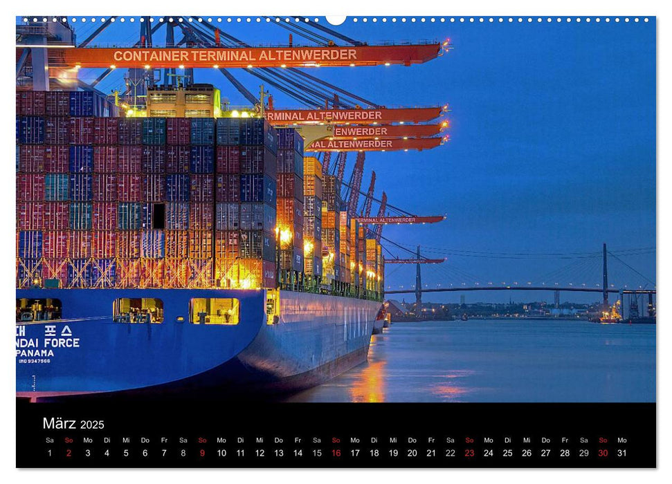 Hamburger Hafen (CALVENDO Premium Wandkalender 2025)