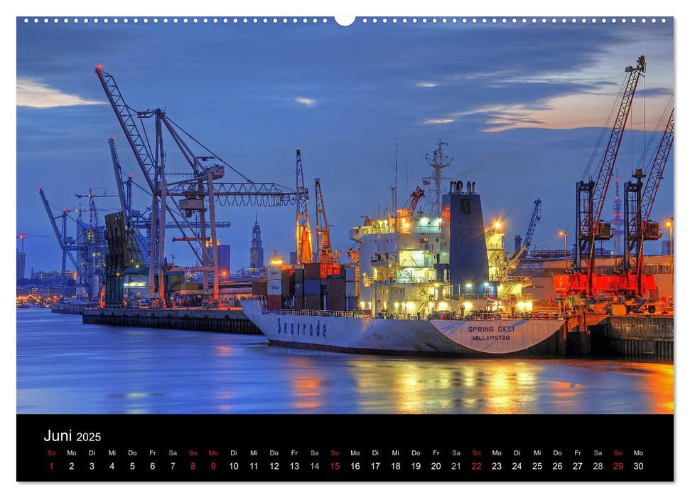 Hamburger Hafen (CALVENDO Premium Wandkalender 2025)