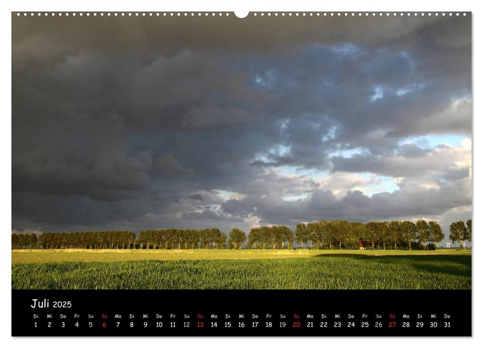 Ostfriesland - Land und Wetter (CALVENDO Premium Wandkalender 2025)