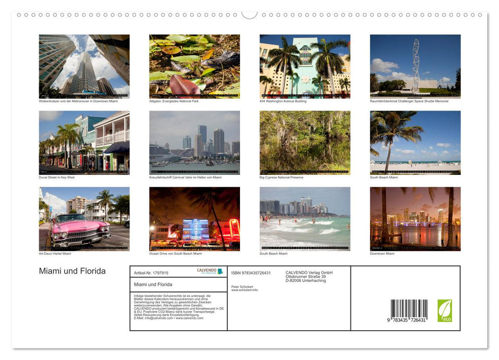 Miami und Florida (CALVENDO Premium Wandkalender 2025)