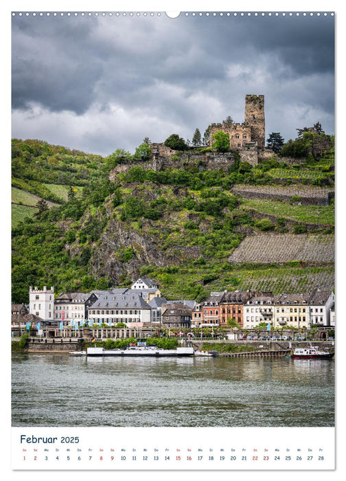 Burgen und Burgruinen am Mittelrhein (CALVENDO Premium Wandkalender 2025)