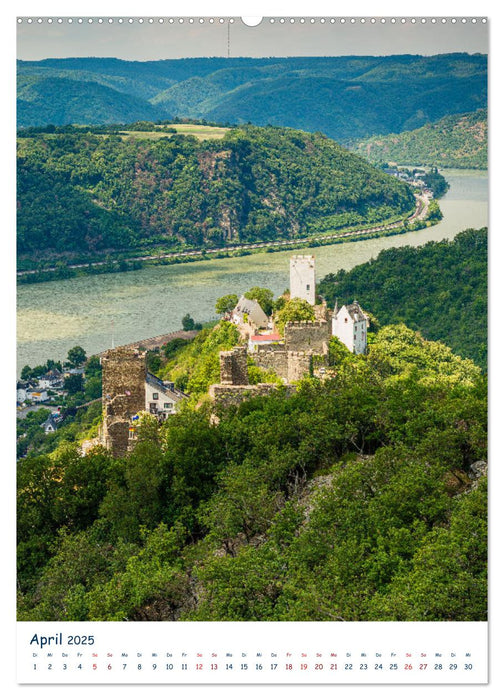 Burgen und Burgruinen am Mittelrhein (CALVENDO Premium Wandkalender 2025)