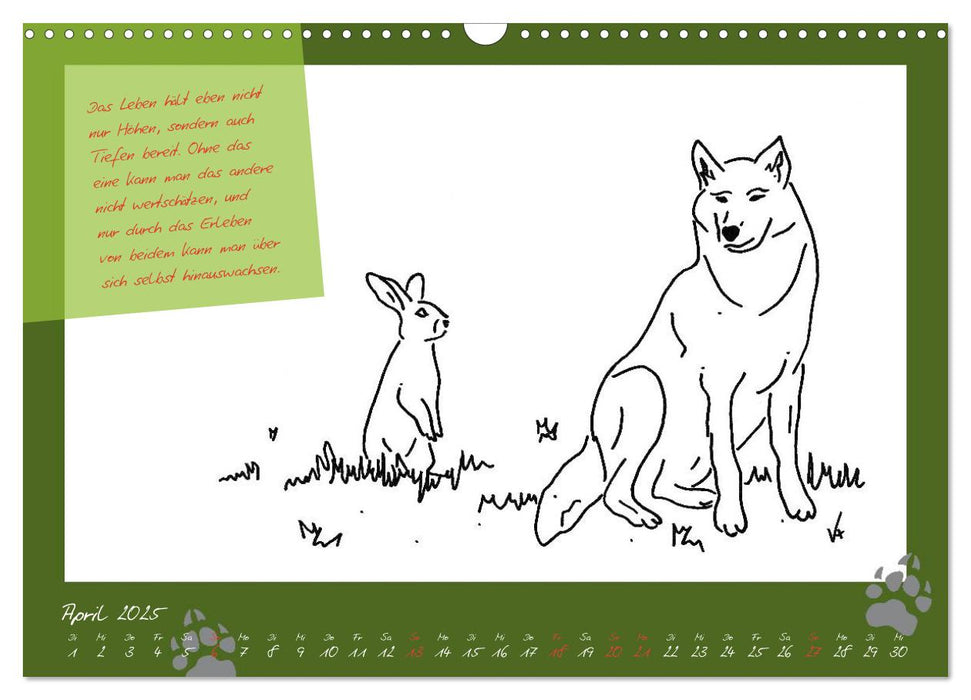 Der kleine GROSSE Wolf - Kalender (CALVENDO Wandkalender 2025)