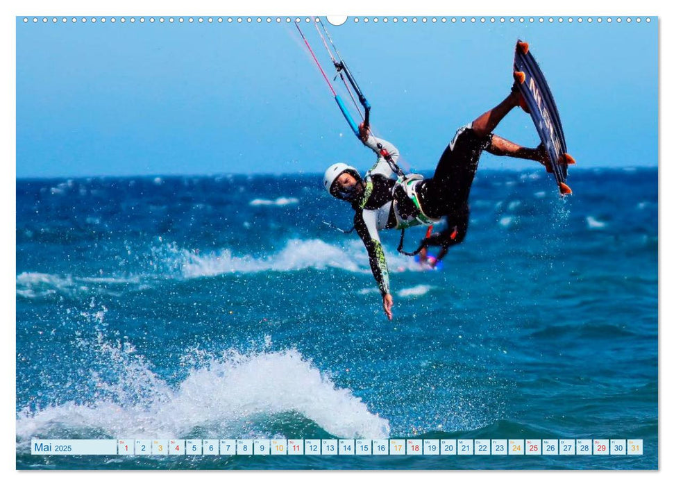 Kitesurfen - über den Wellen (CALVENDO Wandkalender 2025)
