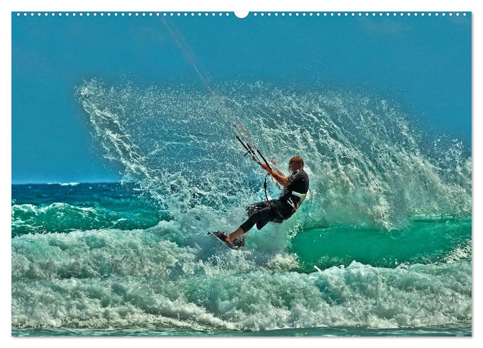 Kitesurfen - über den Wellen (CALVENDO Wandkalender 2025)