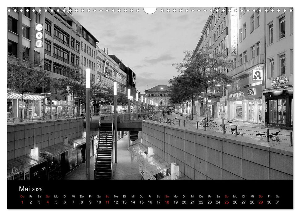 Hannover Monochrome Impressionen (CALVENDO Wandkalender 2025)