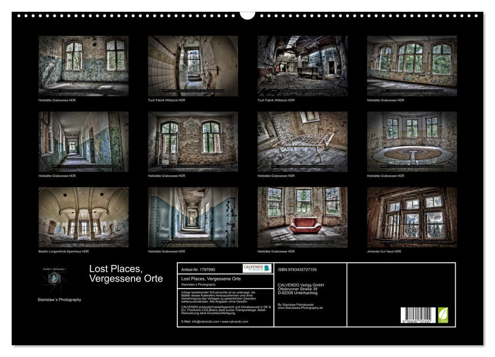 Lost Places, Vergessene Orte (CALVENDO Wandkalender 2025)