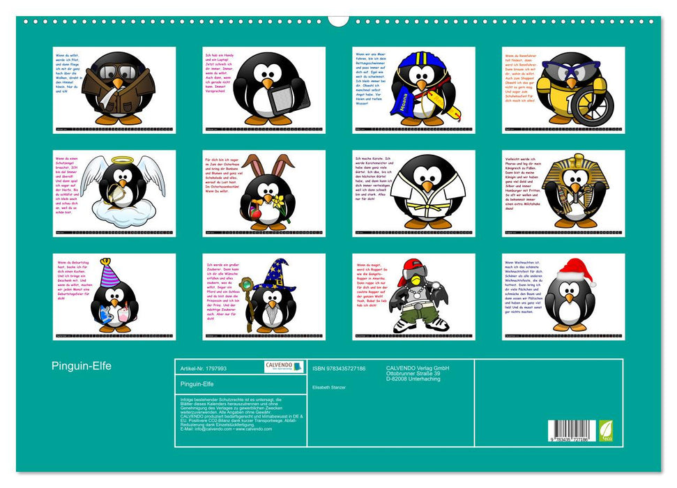 Pinguin-Elfe (CALVENDO Wandkalender 2025)