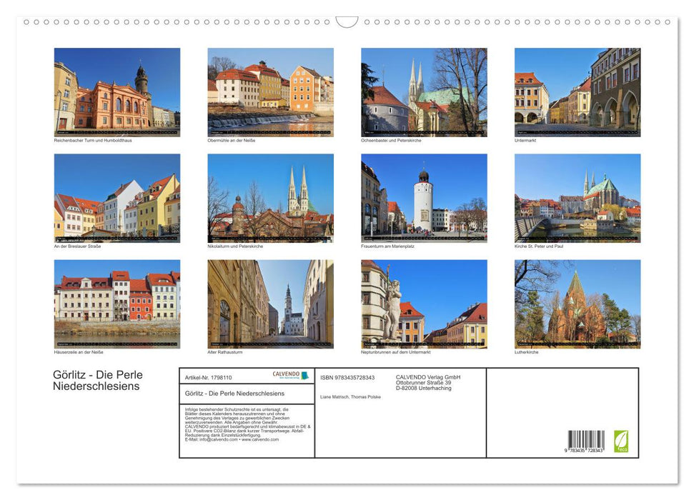 Görlitz - Die Perle Niederschlesiens (CALVENDO Wandkalender 2025)