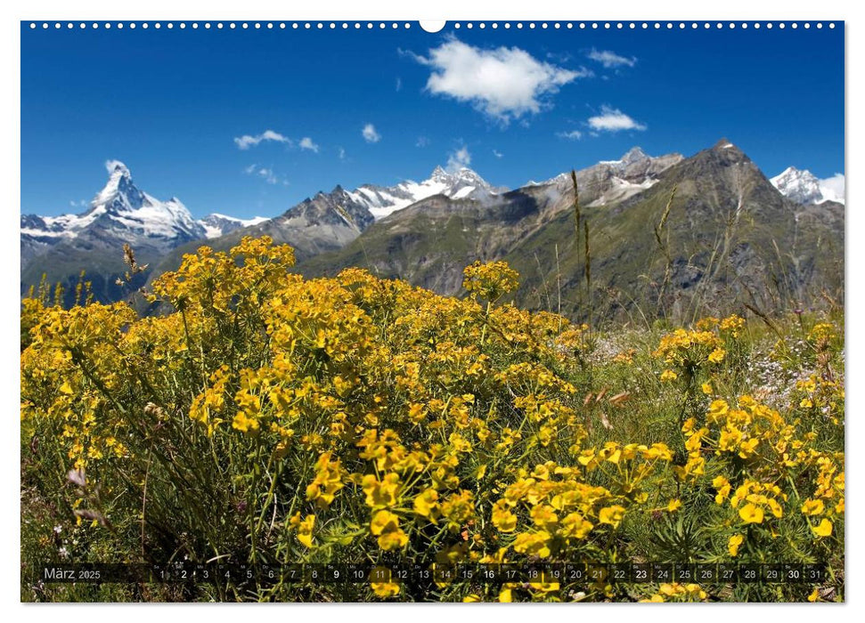 Alpen live - Rund um das Matterhorn (CALVENDO Wandkalender 2025)