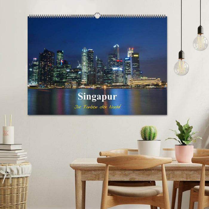 Singapur - Die Farben der Nacht (CALVENDO Wandkalender 2025)