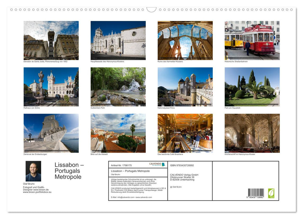 Lissabon – Portugals Metropole (CALVENDO Wandkalender 2025)