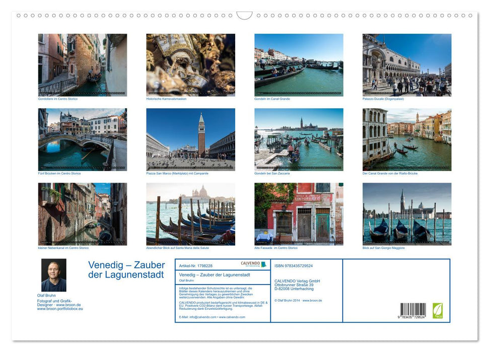 Venedig – Zauber der Lagunenstadt (CALVENDO Wandkalender 2025)