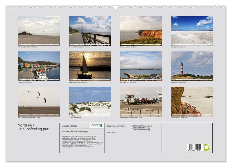 Nordsee / Urlaubsfeeling pur (CALVENDO Wandkalender 2025)