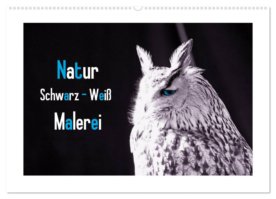 Natur schwarz - weiß Malerei (CALVENDO Wandkalender 2025)