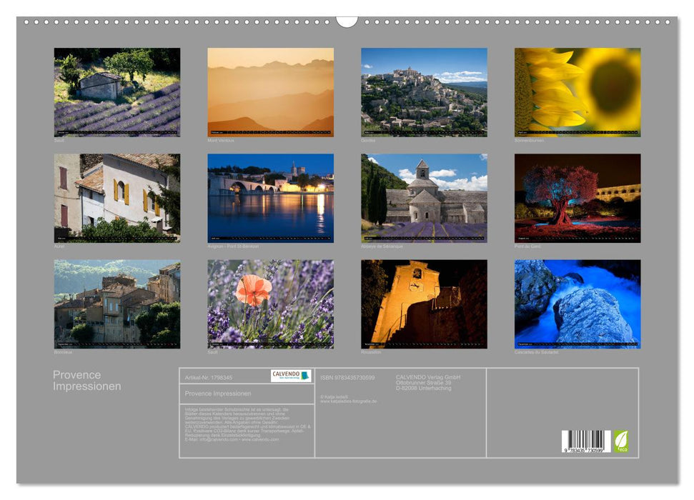 Provence Impressionen (CALVENDO Wandkalender 2025)
