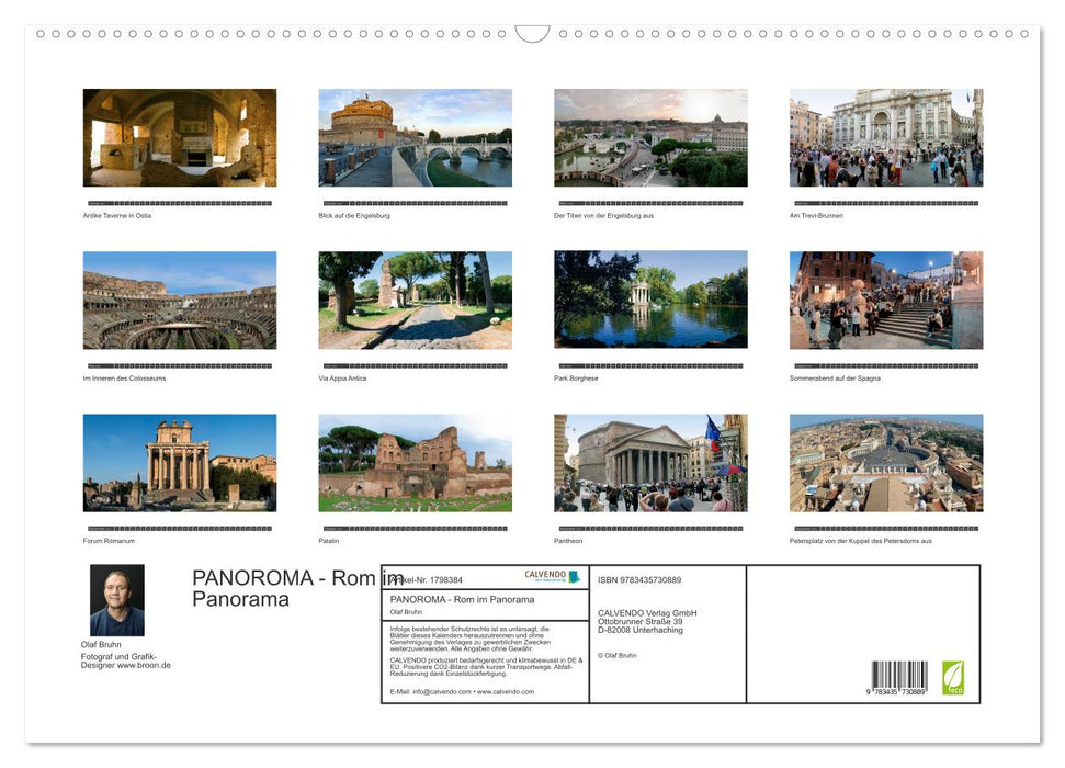 PANOROMA - Rom im Panorama (CALVENDO Wandkalender 2025)