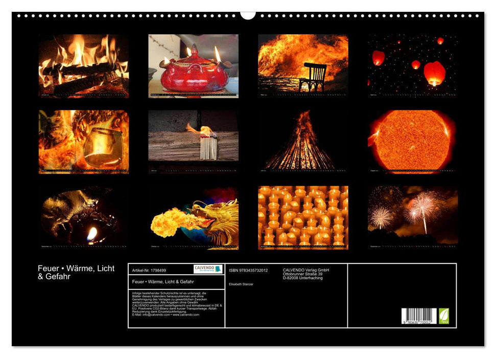 Feuer • Wärme, Licht & Gefahr (CALVENDO Wandkalender 2025)