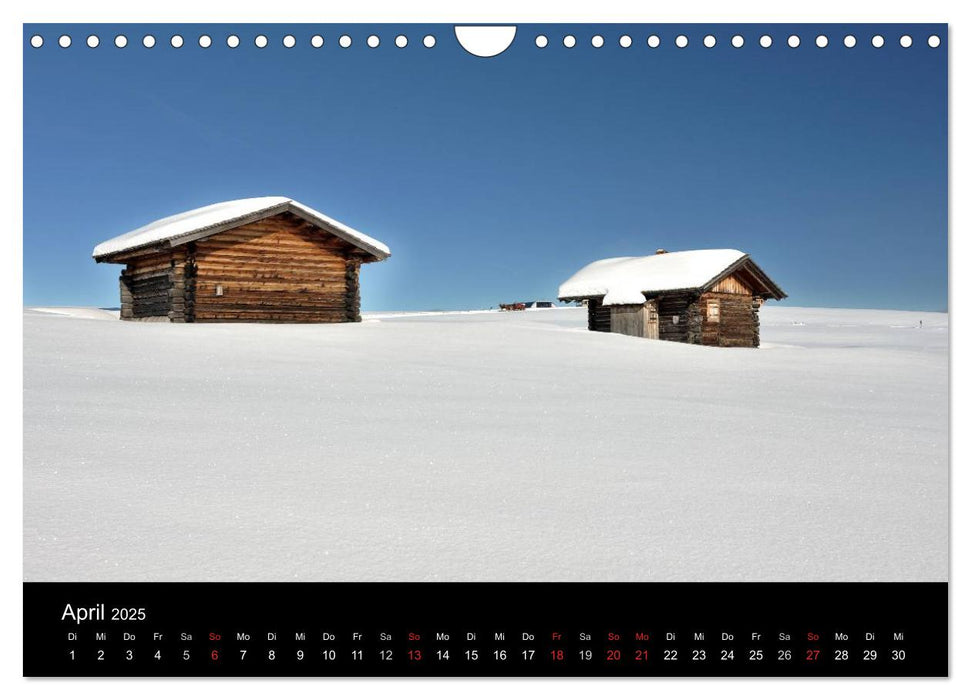 Die Seiser Alm im Winter (CALVENDO Wandkalender 2025)