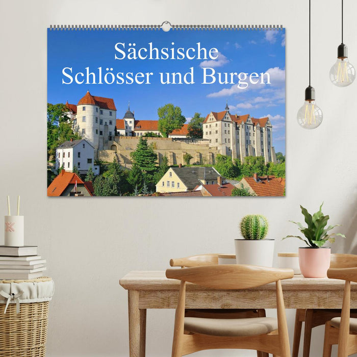 Sächsische Schlösser und Burgen (CALVENDO Wandkalender 2025)